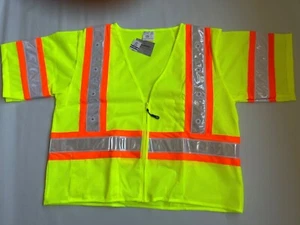 FROGWEAR LIGHTWEIGHT MESH SAETY LED BATTERY VEST GLO-12-LED ANSI CLASS 3 (XL) - Picture 1 of 7