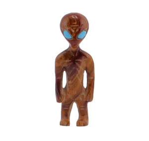 Zuni Fetish Hand-Carved Stone Alien Area 51 Figurine Native NA Handmade Art - Picture 1 of 8