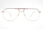 Vintage Row 5372 58[]16 145 gold-braun rechteckig Brille Brillengestell NOS