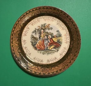 Taylor Smith Taylor China Round Bread & Butter Plate Green 2176 - Picture 1 of 4