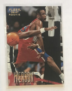 1996-97 Fleer Allen Iverson NBA Rookie Card RC #235 Philadelphia 76ers