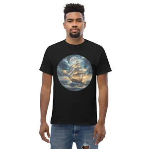 Camiseta clásica unisex vintage de velero para hombre Top océano náutico - Imagen 1 de 7
