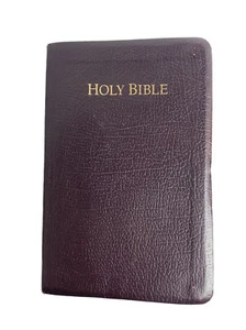 Holy Bible KJV Black  Leather 1990 Thomas Nelson Red Letter Gilt Edges - Picture 1 of 14