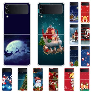 Merry Christmas Santa Claus Snowman For Samsung Galaxy Z Flip 3 4 5 6 Case Cover - Picture 1 of 28