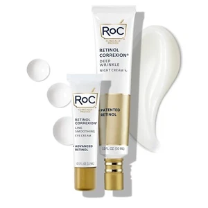 RoC Retinol Correxion Value Set Duo, Deep Wrinkle Night Face Cream + Eye Cream - Picture 1 of 18