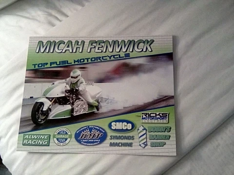 2023 MICAH FENWICK TOP FUEL HARLEY NHRA POSTCARD Cover