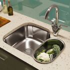 Astini Renzo 1.5 Bowl Brushed Stainless Steel Undermount Kitchen, Sink Waste