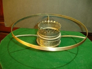 BRASS 10" lamp part - shade holder with chimney holder - Picture 1 of 5