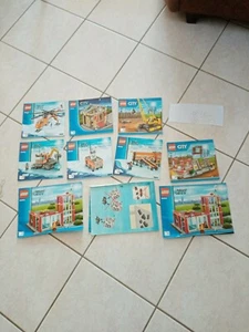 gros lot 10 notices LEGO Original CITY-manual instruction booklet-free port! - Zdjęcie 1 z 3
