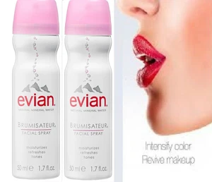 Evian Brumisateur Facial Spray Natural Mineral Water Moisturize Tone 1.7oz