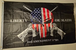 Liberty Or Death 2nd Amendment 1789 Flag - Picture 1 of 1