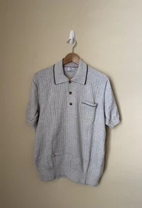 Brunello Cucinelli Poloshirt Rippstrick Grau 54 - Bild 1 von 8