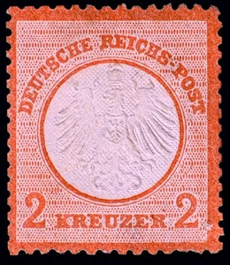 LSS Germany Imperial Eagle #8a Red Orange Mint No Gum XF Centering - Picture 1 of 3