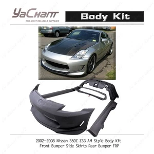 FRP Front & Rear Bumper Side Skirts For 02-08 Nissan 350Z Z33 am-style Body Kit - Bild 1 von 24