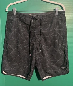 Baúl corto de natación Quiksilver para hombre 31 negro estampado de diamantes surf secado rápido - Imagen 1 de 7