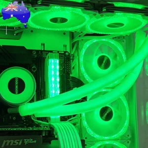 2pcs Cooling Raditor Tube Silicone Luminous Sleeve Aura Sync for Computer Case - Afbeelding 1 van 12