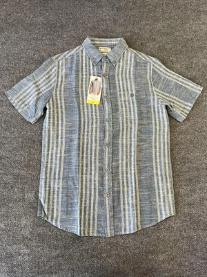 Weatherproof Vintage Shirt Mens Small Washable Linen Short Sleeve Button Down - Image 1 of 4