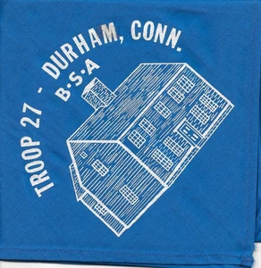 Durham Connecticut Rivers Council Troop 27 Neckerchief Boy Scouts BSA - Picture 1 of 1