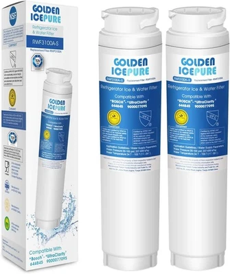 GOLDEN ICEPURE 2X Kühlschrank Wasserfilter für Bosch Ultra Clarity 644845, Siemens Neff Miele