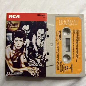 VERY RARE - DAVID BOWIE - DIAMOND DOGS RCA APK10576 1974 UK CASSETTE W/INDENTS - Picture 1 of 6