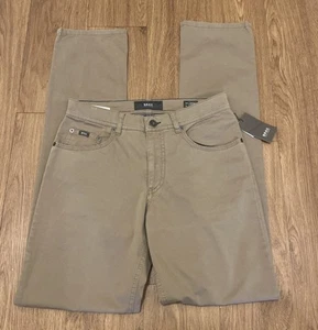 BRAX Cooper Fancy Men's Regular Fit Pants Tan/Brown 5 Pockets Size 30x34 - Picture 1 of 11