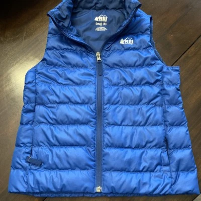 REI 学步儿童 650 鹅绒蓝色松饼背心 S8 码 — 第 1/4 张图片