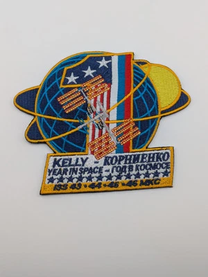 Kelly-Kophnehko Year In Space ISS 43,44,45,46 MKC NASA Cloth Patch 5" - Image 1 of 3