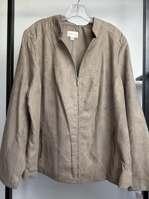 Studio Works 22W | коричневый искусственной замши куртка женщин молнии новый ✨ - Изображение 1 из 4