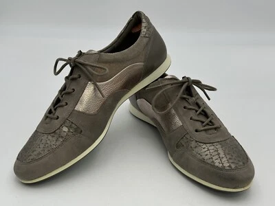 ECCO Footwear Womens Touch Sneakers Real Leather Silver Gold  SZ 49 US 8 - 8.5 - Image 1 of 4