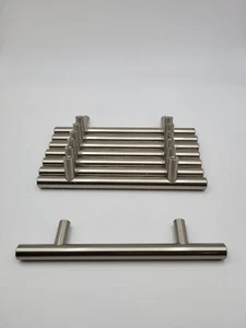 8 Piece Polished Chrome Cabinet Pulls Stainless Steel Drawer T Bar Handles 6" - Picture 1 of 7