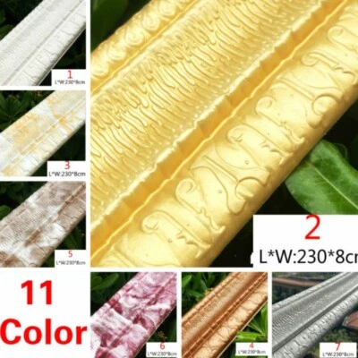 Self Adhesive Wall Skirting Border Line Embossment Sticker Wallpaper Trim Crafts - Image 1 of 4