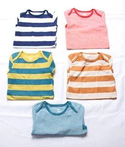 Carter's Unisex Baby's 5 Pack Short Sleeve Bodysuits EJ3 Multicolor Size 24M NWT - Picture 1 of 11