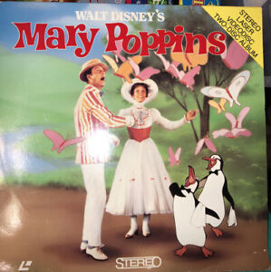 Walt Disney's Mary Poppins Stereo Laser Videodisc 2 Disc Album. Free Shipping!