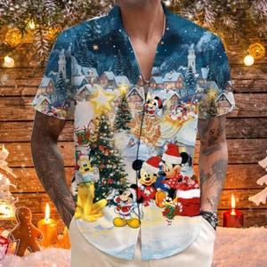 2024 Disney Mickey christmas hawaiian shirt, Disney Parks, merry merry - Picture 1 of 4