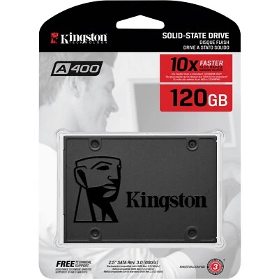 Kingston SSD A400 SATA 2.5" Solid State Drive Hard Drive 120GB 240GB 480GB 960GB - Image 1 of 4