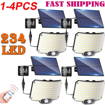 Solar Street Lights 9900000lm LED Security Flood Lamp Motion Sensor Outdoor Wall - Image 1 of 4