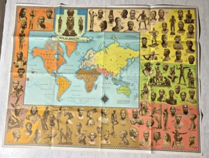 Map of Mankind. 1946 Hoffman Anthropological Map of the World Publication - Picture 1 of 11