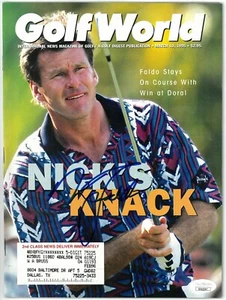 Nick Faldo signed Golf World Full Magazine 3/10/1995- JSA #EE63297 (Win @ Doral) - Picture 1 of 1