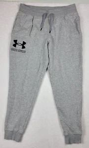 Under Armour Rival Fleece Joggers XL Gray Running Gym Training Drawstring - Picture 1 of 8