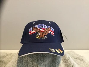 USA With Eagle, Blue BASEBALL CAP New With tags never worn. - Picture 1 of 3