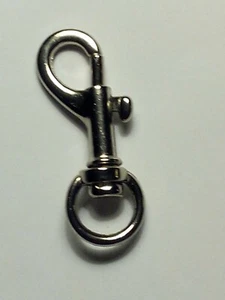 Swivel Eye Bolt Snap Hook Nickel Plated (1 3/4 Inches X 5/8 Inch) 10-pack - Picture 1 of 2