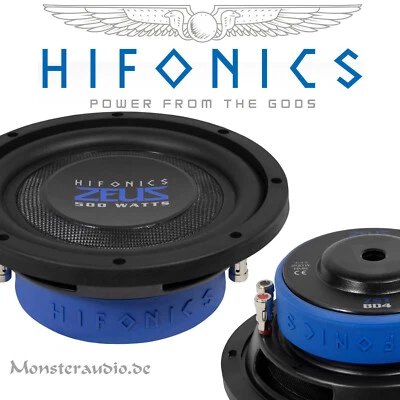 Hifonics ZEUS ZST-8D4 20cm Auto Flach-Subwoofer 250 500 Watt RMS MAX 2x4 Ohm 8" - Bild 1 von 4