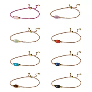 PURAJA Edelstein Armband Damen | Mit 18k echt vergoldeten Edelstahl Perlen - Bild 1 von 9