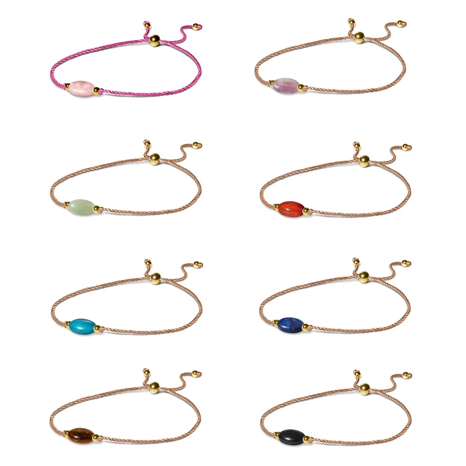 PURAJA Edelstein Armband Damen | Mit 18k echt vergoldeten Edelstahl Perlen - Bild 1 von 1