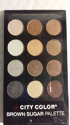 CITY COLOR BROWN SUGAR PALETTE EYE SHADOWS SOMBRA DE OJOS  12 COLORS ORIGINAL - Image 1 of 4