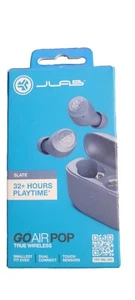 JLab GO Air Pop True Wireless Bluetooth Earbuds - Slate, Sealed - Picture 1 of 10