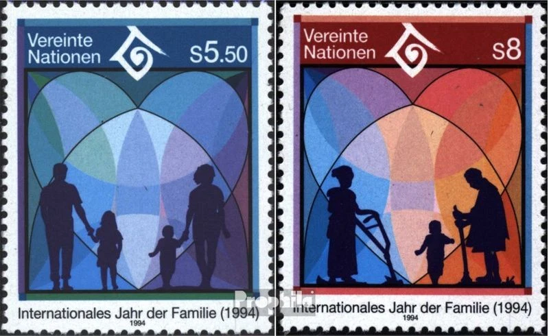 Naciones Unidas - Viena 160-161 sobres primer día 1994 año el familia - Imagen 1 de 1