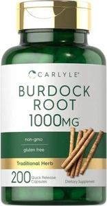 Carlyle Burdock Root | 1000 Mg | 200 Capsules Traditional Arctium Lappa Extract - Picture 1 of 6