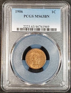 1906 Indian Head Cent PCGS MS63 BN 2223.63/46761969 Exquisite Coin Rare - Picture 1 of 10