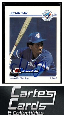 Julian Yan 1991 Line Drive AA #373  Knoxville Blue Jays TTM/IP Signed Autograph - Image 1 of 2